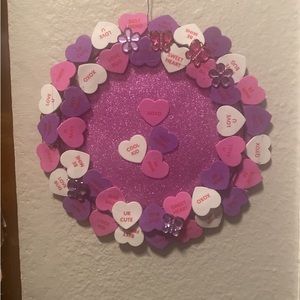 Conversation hearts wreath
